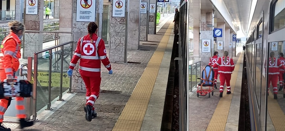 Treno bloccato a Rovereto, malore per un ragazzo: sul posto i soccorsi sanitari