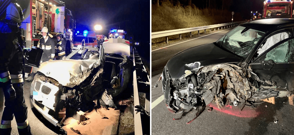 Violento frontale tra due auto: una persona rimasta intrappolata tra le lamiere