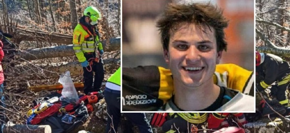 Tragedia nel bosco, travolto e ucciso da un tronco