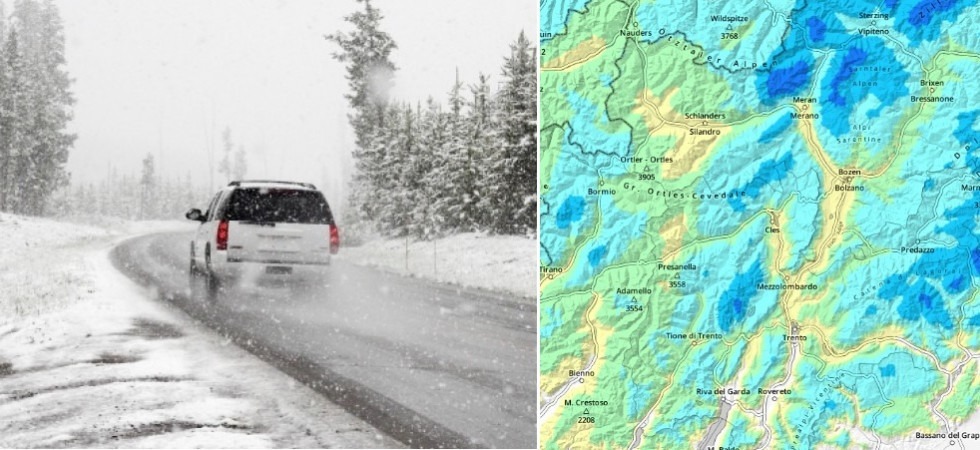 In arrivo un fronte freddo, neve in Trentino fino ai 600 metri nelle vallate