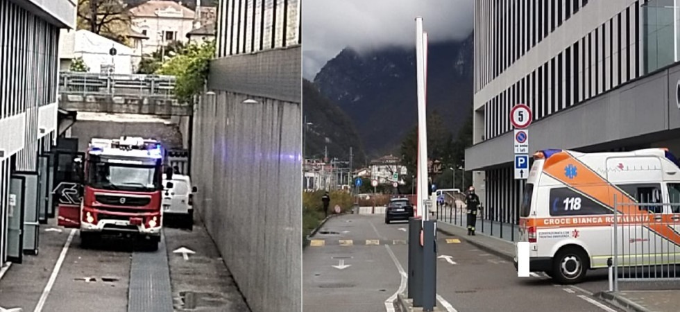 Esplosione all'ospedale di Mezzolombardo ma è un falso allarme