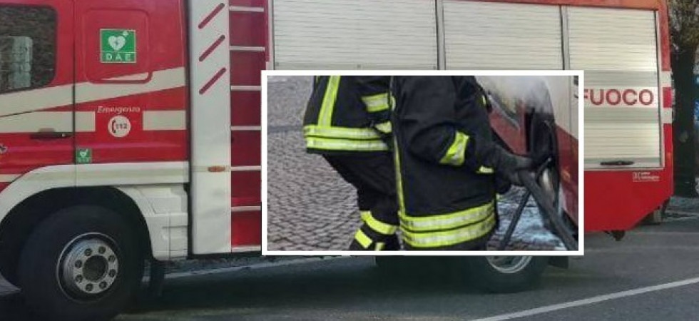 Pneumatico dell'autobus a fuoco, momenti di paura a Rovereto