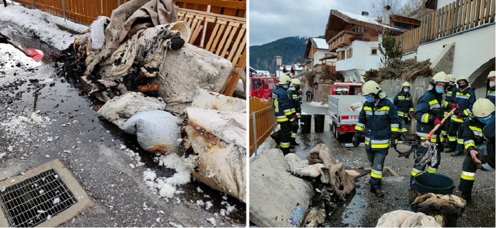 Un materasso va a fuoco e la casa viene completamente invasa dal fumo, Natale di lavoro per i soccorritori