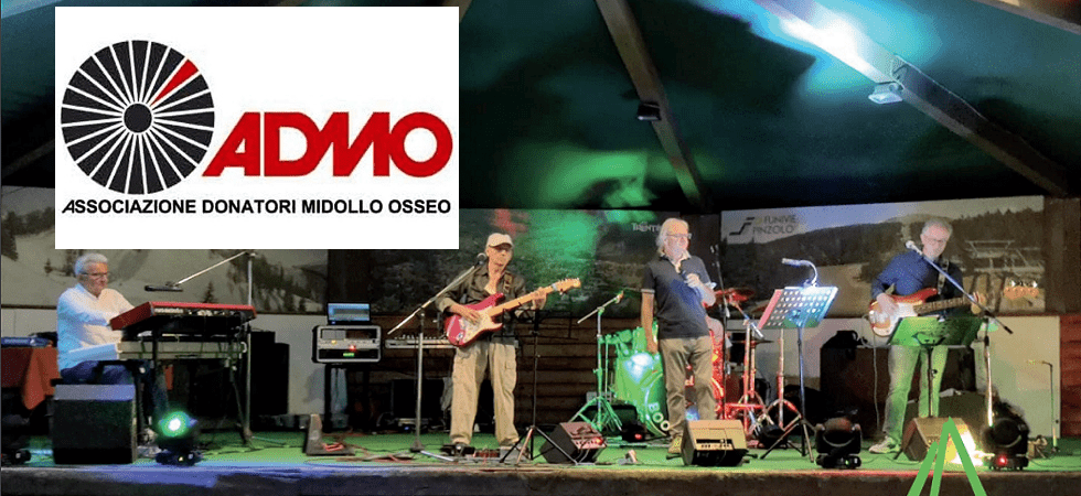 Una serata di musica e beneficenza a Pinzolo per sostenere Admo: doppio concerto dei Boomerang 72 al Paladolomiti