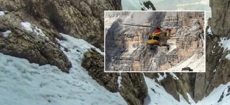 Precipita lungo il pendio di neve e sassi, momenti di paura per un 33enne