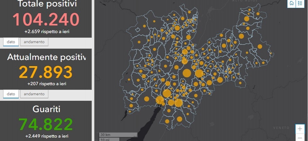 Covid in Trentino, il 6,4% degli abitanti di Dimaro Folgarida e Canazei attualmente positivo