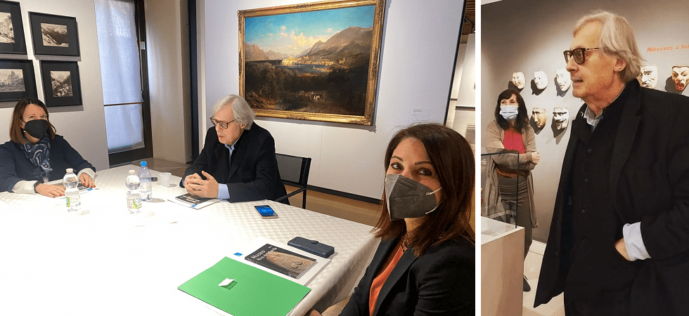 Covid, Sgarbi fra musei e incontri istituzionali non indossa la mascherina: “Dio ci ha fatti senza”