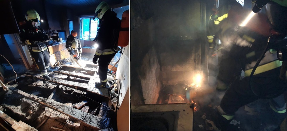 Le fiamme avvolgono la cucina, una persona trasportata in ospedale