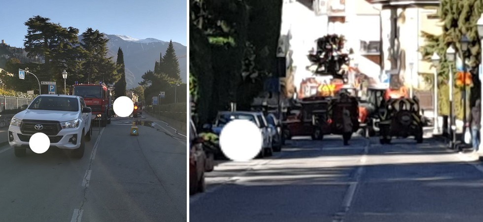 Foto Tony Pula Con il martello pneumatico rompe una tubatura del gas: strada chiusa e zona isolata
