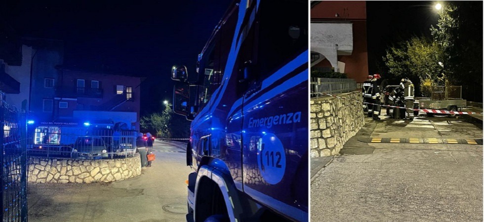 Fuga di gas da alcune vecchie bombole, operazione dei vigili del fuoco per gestire l'emergenza