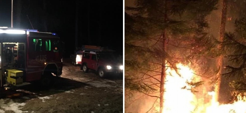 Foto d'archivio Nella notte incendio nei boschi di Commezzadura: l’intervento dei vigili del fuoco e della forestale