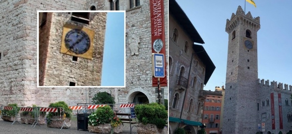 Caduta calcinacci dalla Torre Civica, lavori di consolidamento per i quadranti del grande orologio