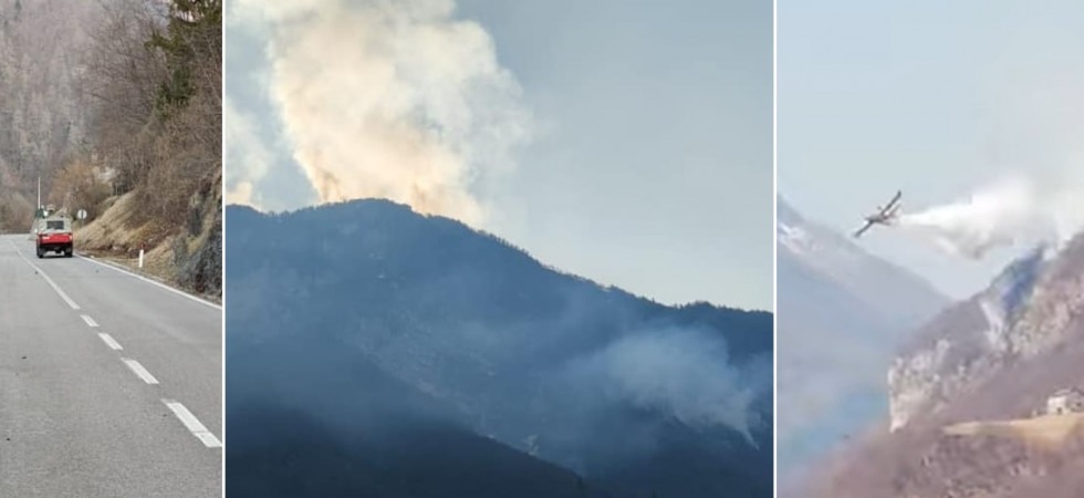 Dagli incendi alle frane che bloccano le strade, nel Bellunese l'emergenza non si ferma