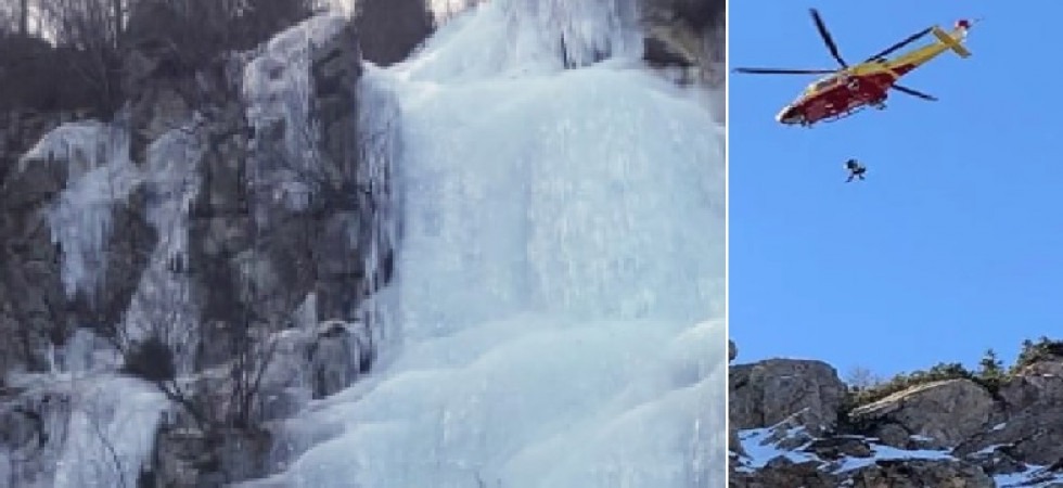 Scivola per 70 metri su un pendio ghiacciato, momenti di paura per un ice climber di 30 anni