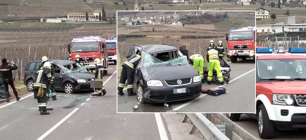 Perde il controllo dell'auto e si ribalta, lo schianto violentissimo