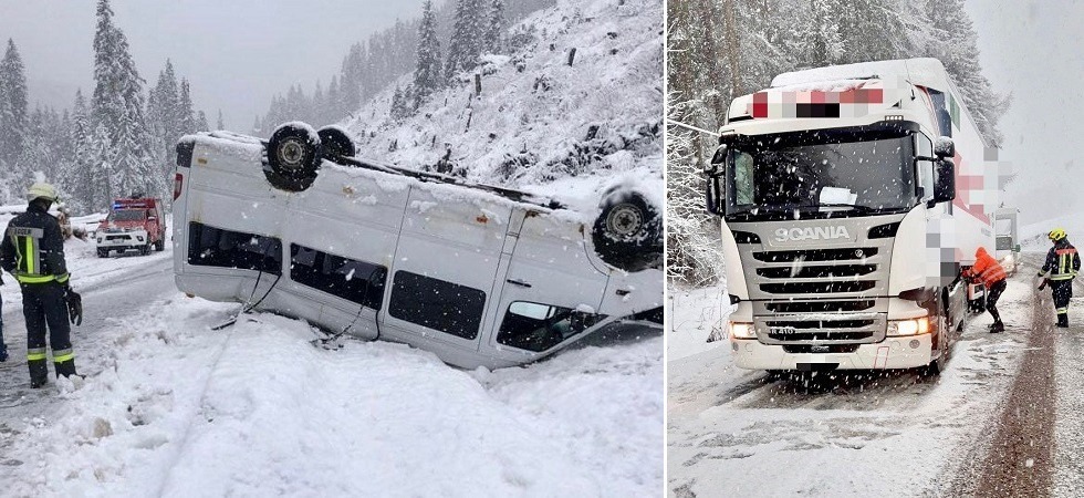 Pioggia, neve e autisti senza catene: tanti incidenti