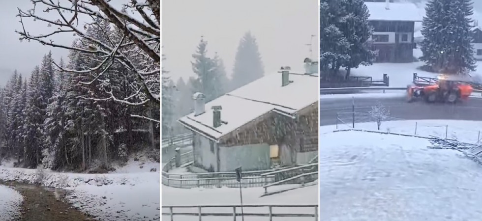 Il Trentino torna ad imbiancarsi, è tornata la neve in diverse valli (VIDEO e FOTO)