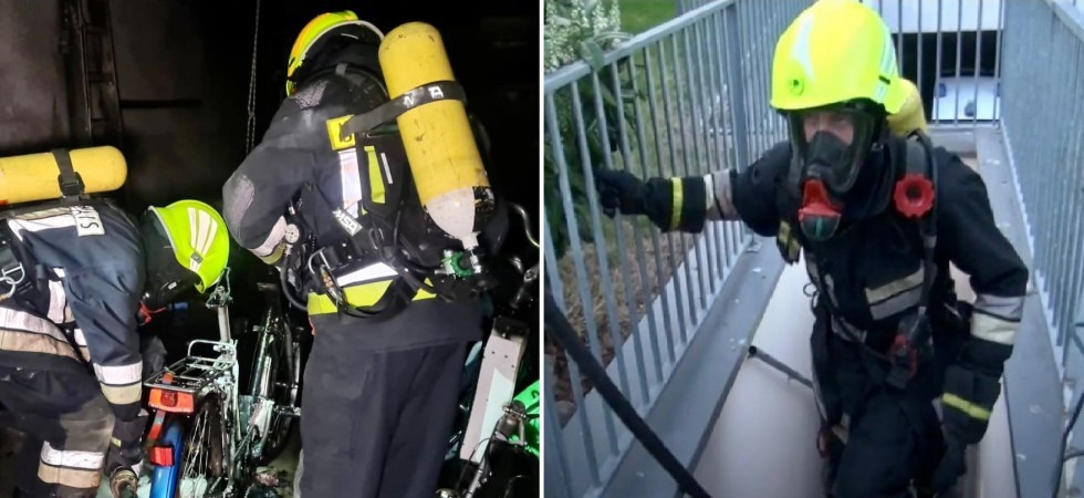 In fiamme la batteria di una e-bike e il garage si riempie di fumo, momenti di paura in un condominio