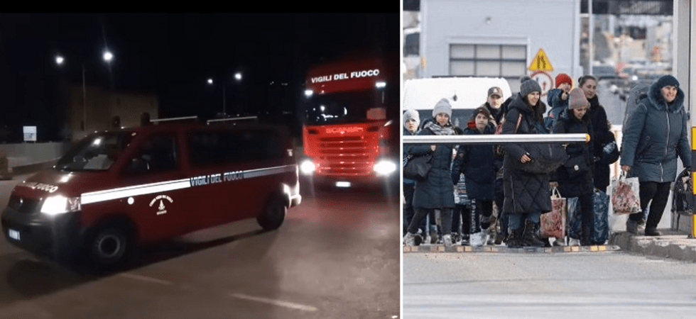 I vigili del fuoco di Rovereto a Zabrze: in arrivo 100 quintali di beni di prima necessità per i profughi ucraini ospitati