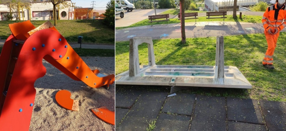 Trento, vandalismi nella notte: devastato il parco giochi di Ravina