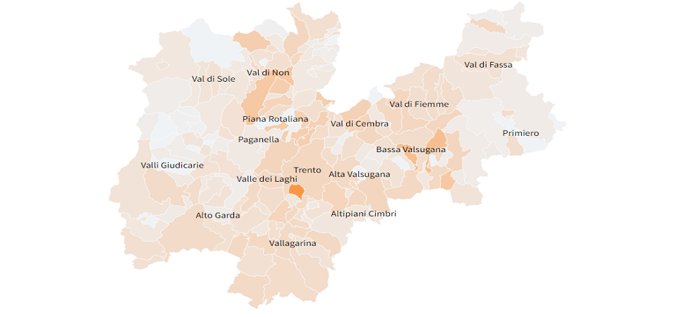 Covid, a Trento 124 nuovi positivi, 17 a Lavis, 10 a Riva e Ville d'Anaunia