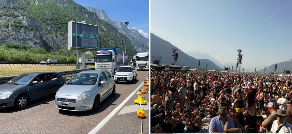 Concerto Vasco, troppo traffico e alle 20 aprono altri 2 mila parcheggi (senza prenotazione) a Lavis
