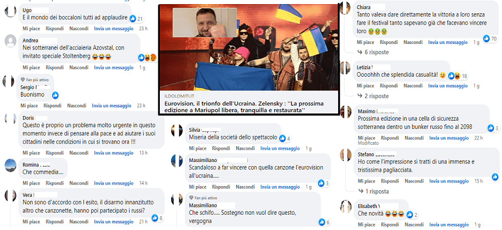 La vittoria dell'Ucraina all'Eurovision e i frustrati del complotto: Si sapeva già
