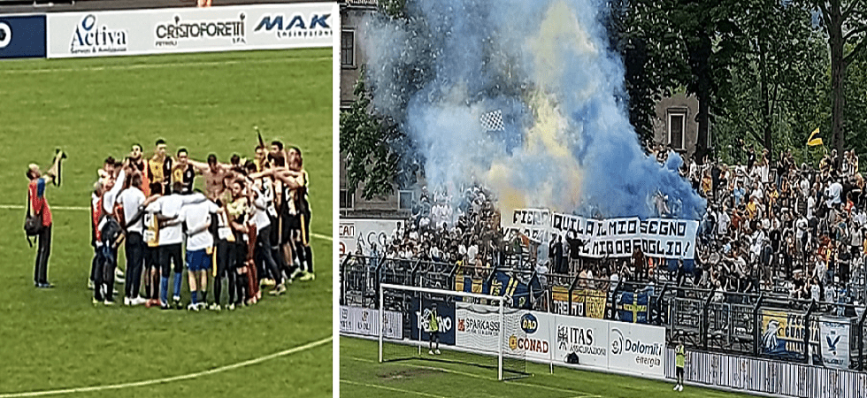 Il Trento è salvo e resta in Serie C: battuta la Giana Erminio