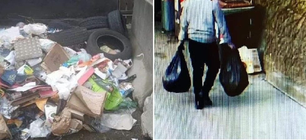 Foto Polizia Giudicarie Rifiuti indifferenziati abbandonati fuori dai bidoni (LE FOTO)