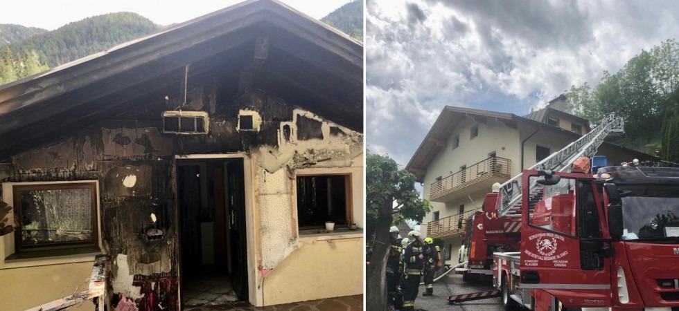 Fumo e fiamme dal tetto di un'abitazione, i vigili del fuoco in azione per evitare che l'incendio coinvolga altre parti
