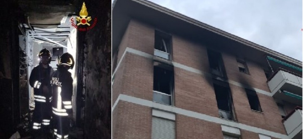 Tremendo incendio nella notte, evacuato un condominio