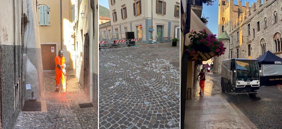 Notte Magica, terminata la festa intervento straordinario di pulizia della città Trento