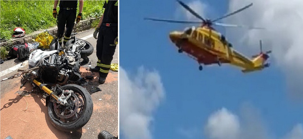 Schianto tra due moto, momenti di paura a passo Pordoi