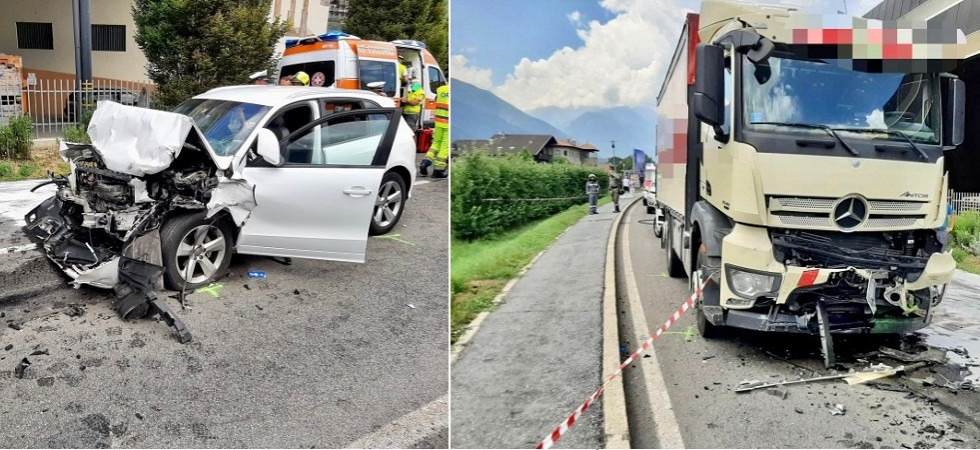 E' morto il bambino di 6 anni coinvolto in un violento incidente tra un'auto e un camion