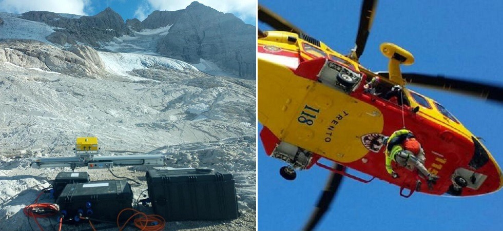 Tragedia della Marmolada, operazione via terra con un elicottero in volo