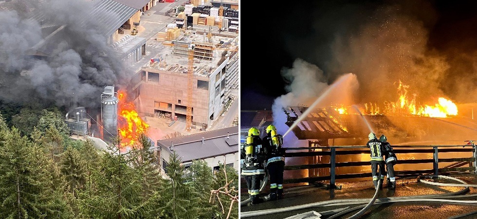 Divampano le fiamme in una segheria: ben due gli incendi che hanno distrutto la struttura
