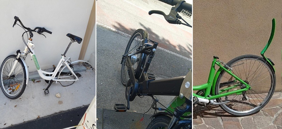 Oltre 150 bici danneggiate, vandalismi contro i mezzi del bike sharing provinciale