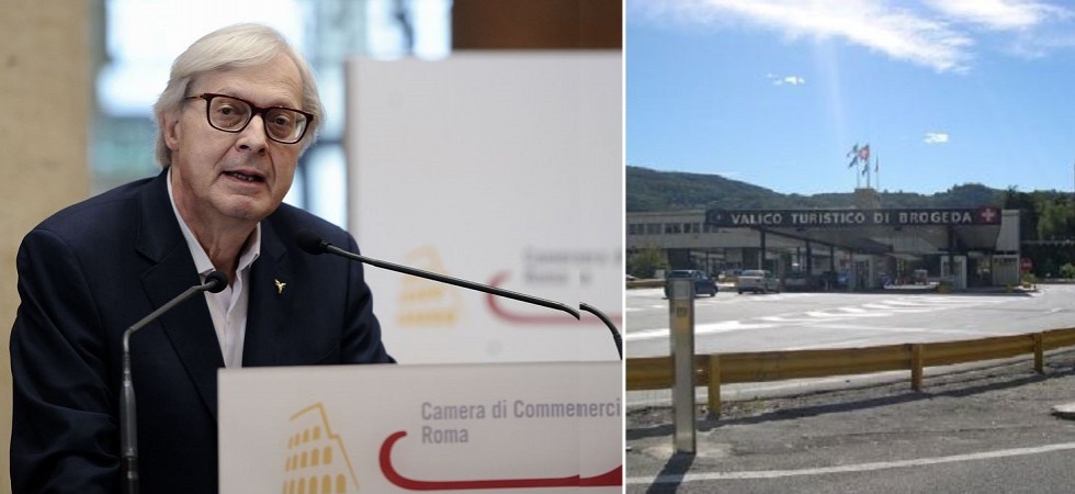 Sgarbi multato in Svizzera: Farò un esposto, mi hanno messo in pericolo, il lampeggiante ce l'ho per le minacce di mafia''