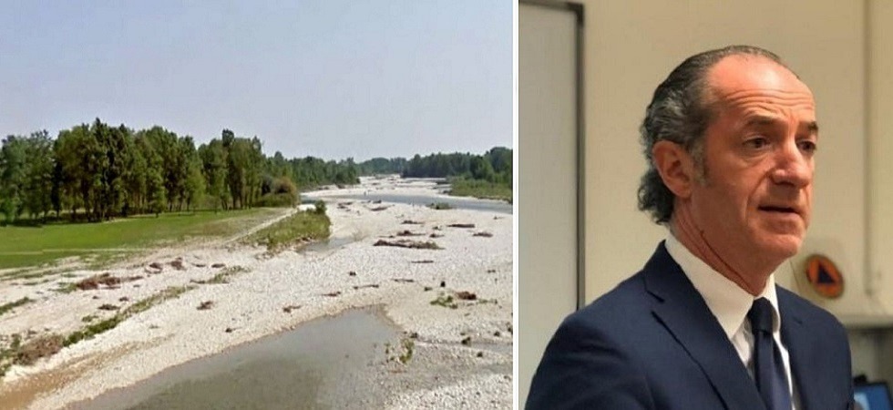 Siccità, Zaia: “Maggiori rilasci dai laghi per aumentare la portata del Piave”
