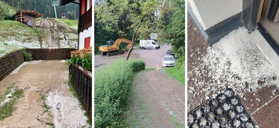 Violenti temporali, grandine, allagamenti e colate di fango: decine di interventi per i vigili del fuoco