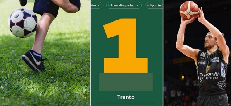Il Trentino si riprende il primo posto nell'indice di sportività d'Italia