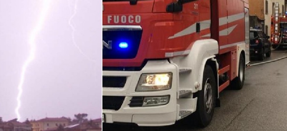 Fulmine sul tetto di una casa e scoppia l'incendio, momenti di paura per una famiglia
