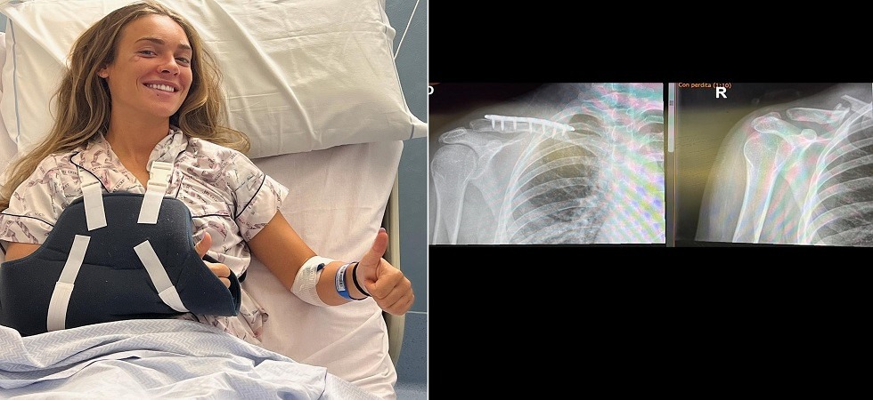 Il sorriso della campionessa Letizia Paternoster dal letto dell'ospedale dopo l'operazione