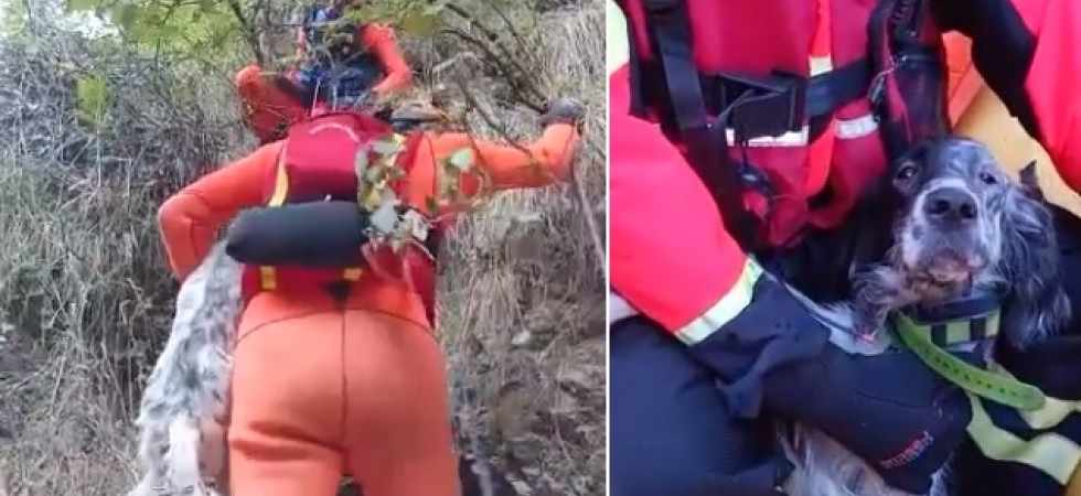 Precipita per 40 metri e rimane bloccato su uno sperone roccioso