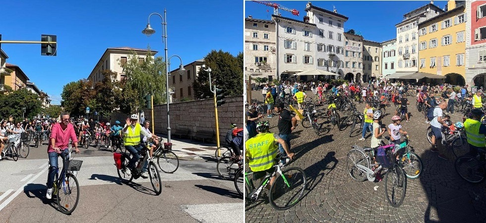 Una biciclettata tra le vie del centro storico per promuovere la mobilità sostenibile