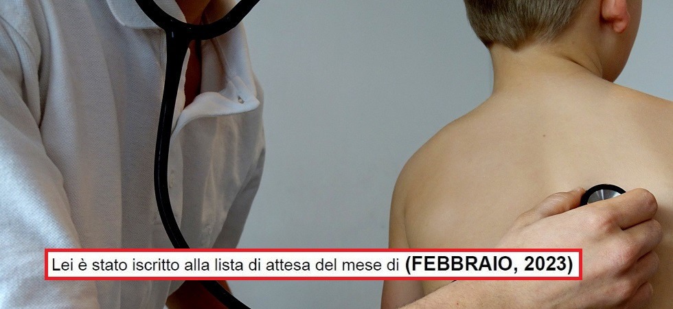 Per la visita medica con il Cup c’è una lista d’attesa fino a febbraio 2023