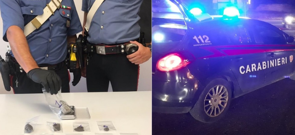 Intervengono di notte per una lite di coppia ma i carabinieri entrano in casa e trovano sul tavolino diverse dosi di droga