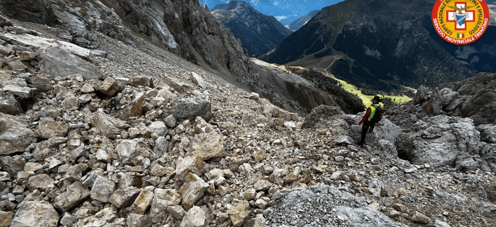 Il boato e la polvere che si alza in cielo, crollo sul Latemar