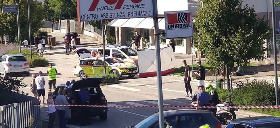 Grave investimento a Pergine, un giovane è stato travolto da un'auto: elitrasportato all'ospedale di Trento