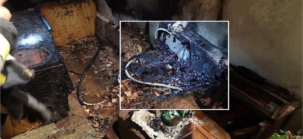 Cavo elettrico difettoso e scoppia l'incendio, momenti di paura in un'abitazione